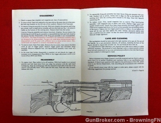 Orig Ruger M-77 Owners Instruction Manual 1982-img-1