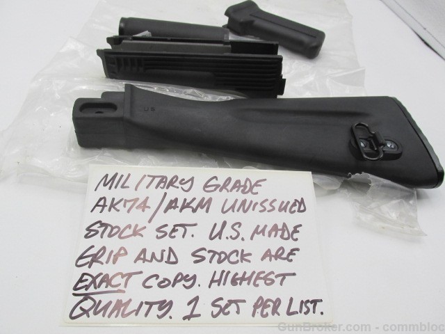 BLACK AK MILITARY GRADE POLYMER STOCK SET FITS AK74 / AKM-img-10
