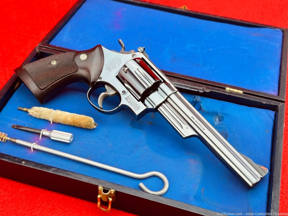 EARLY 1956 Smith & Wesson Pre-Model 29 Blue 44 MAG 6.5" *FACTORY COKE GRIPS-img-7