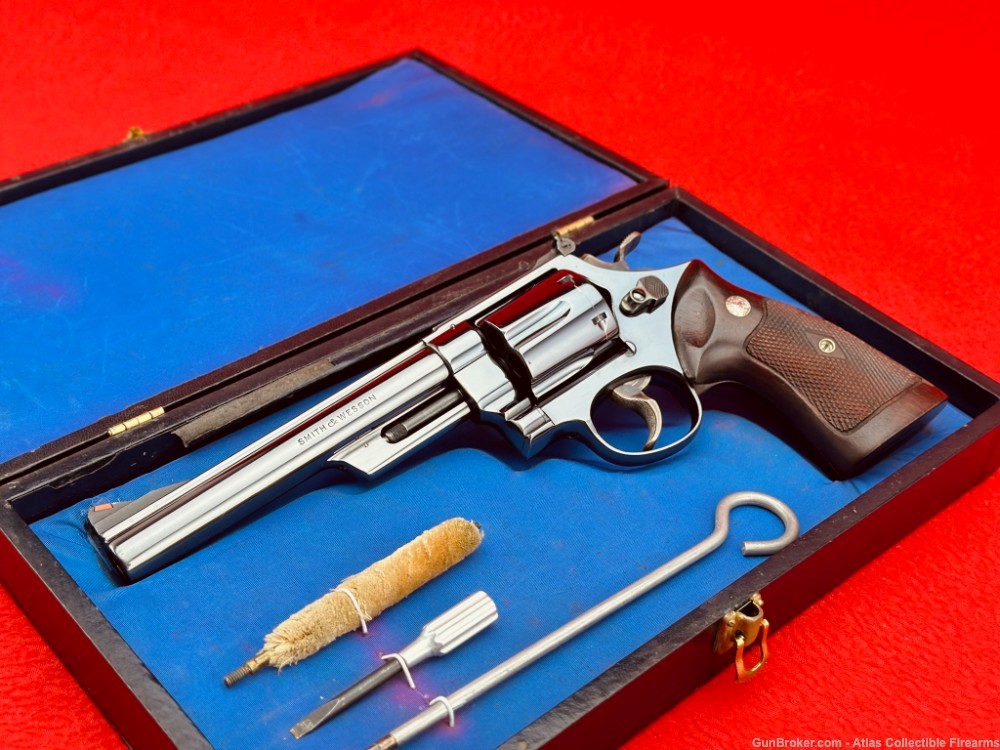 EARLY 1956 Smith & Wesson Pre-Model 29 Blue 44 MAG 6.5" *FACTORY COKE GRIPS-img-0