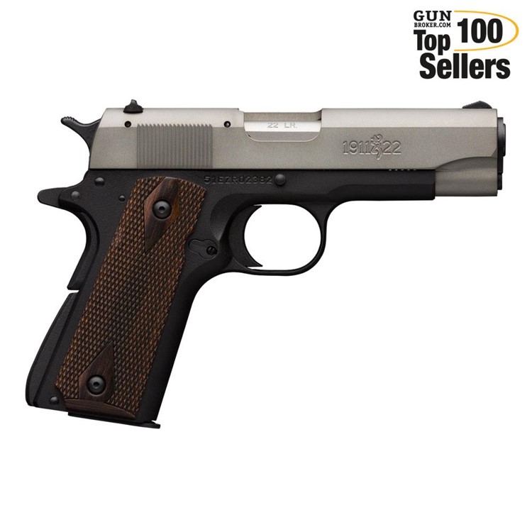 BROWNING 1911-22 A1 Comp .22LR 3.625in Ca Compliant 10rd Pistol (51880490)-img-0