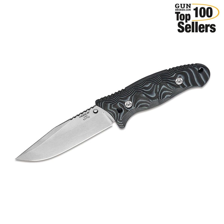 HOGUE EX-F02 4.5in Clip Point G-Mascus Black Fixed Blade Knife (35279)-img-0