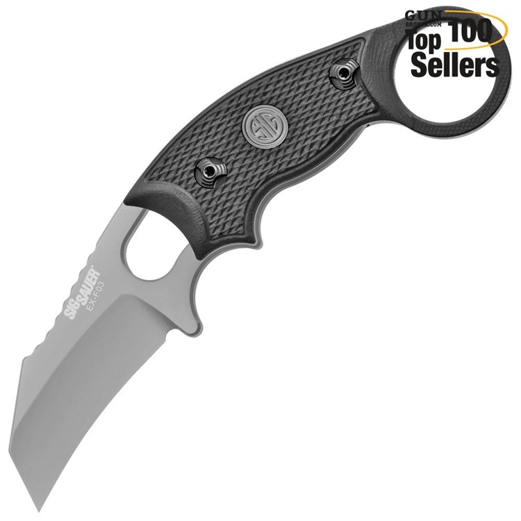 HOGUE EX-F03 Hawkbill Karambit 3in Gray Fixed Knife (37322)-img-0