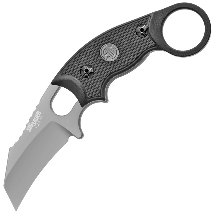 HOGUE EX-F03 Hawkbill Karambit 3in Gray Fixed Knife (37322)-img-1
