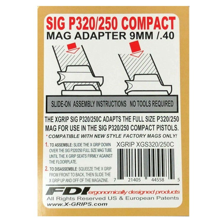 X-GRIP Magazine Adapter for Sig Sauer P320/P250 Compact (XGSC250C)-img-4