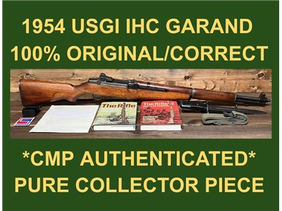M1 GARAND 1954 INTERNATIONAL HARVESTER 100% CORRECT COLECTOR RIFLE CMP LMR