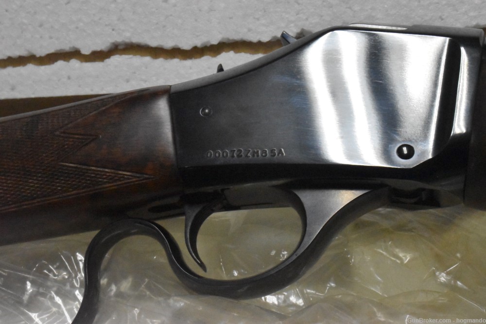 Winchester 1885 375 H&H LNIB unfired custom wood-img-2