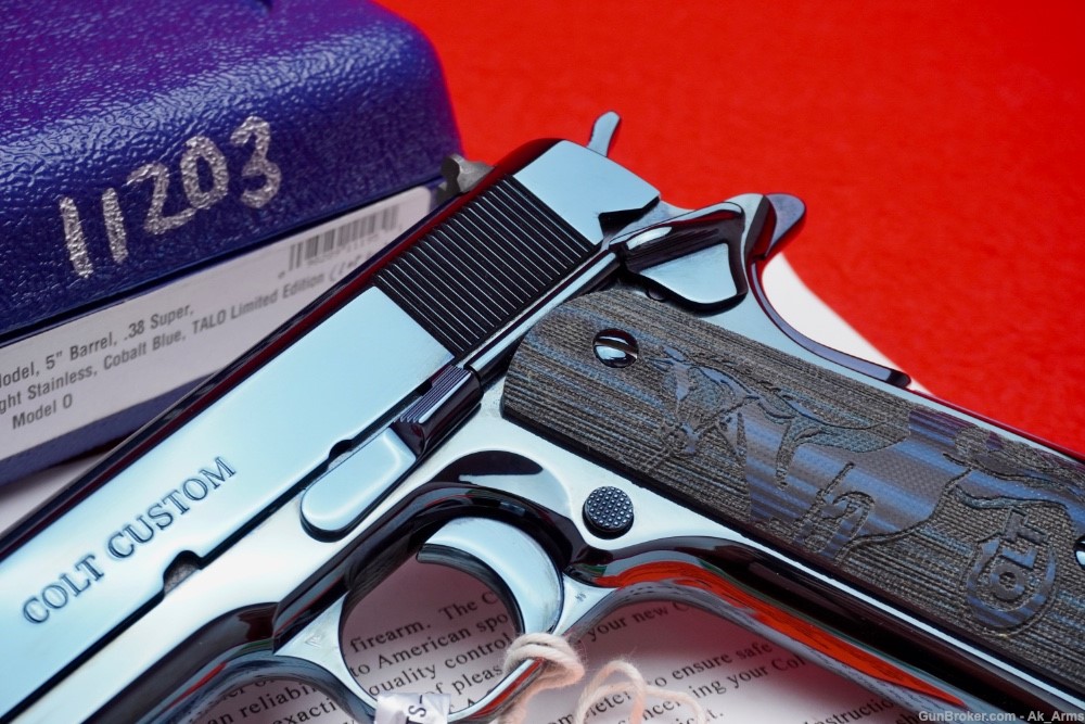 RARE Colt Government 1911 .38 Super Talo Model *COBALT BLUE FINISH* NIB-img-2