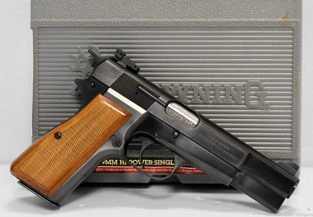 Belgian FNH Browning Hi-Power Single Action 9mm Pistol - Circa 1985-img-0