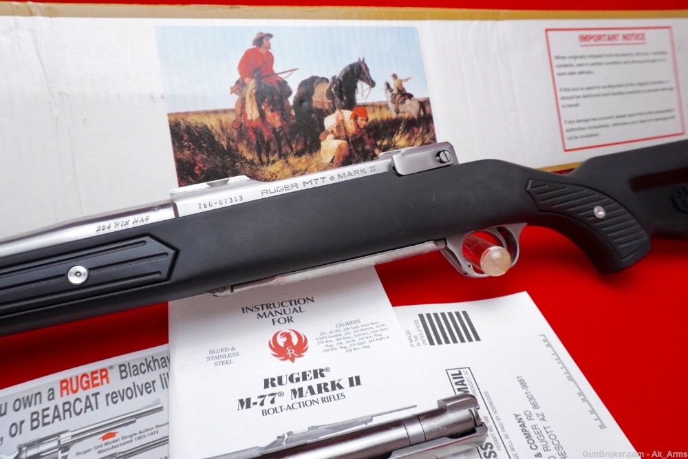 Holy Grail Ruger M77 Stainless .264 Win Mag *SCARCE ZYTEL PADDLE STOCK* NIB-img-3
