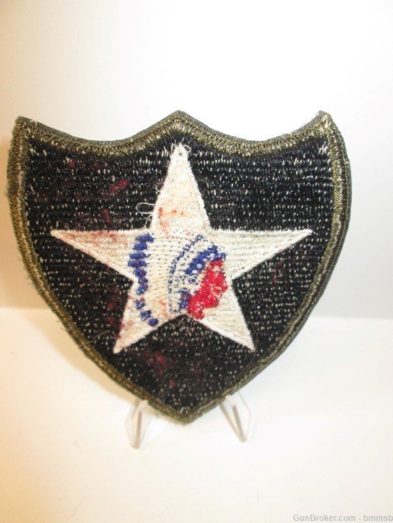 U.S. WW 2 Rare 2nd. Infantry Division with O.D. Border Patch-img-2