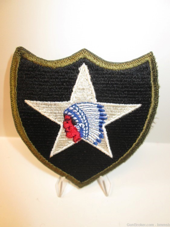 U.S. WW 2 Rare 2nd. Infantry Division with O.D. Border Patch-img-1