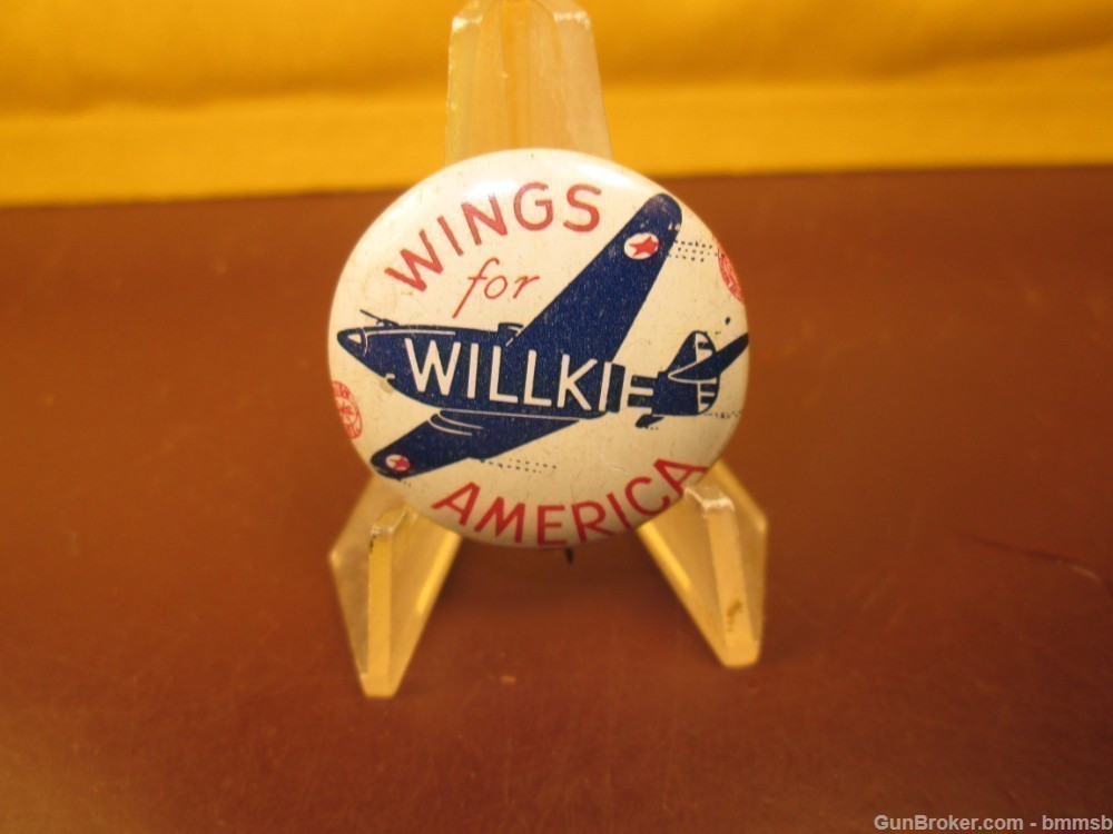 U.S. 1940 Presidential Election Pin, WINGS FOR AMERICA WILLKIE-img-1