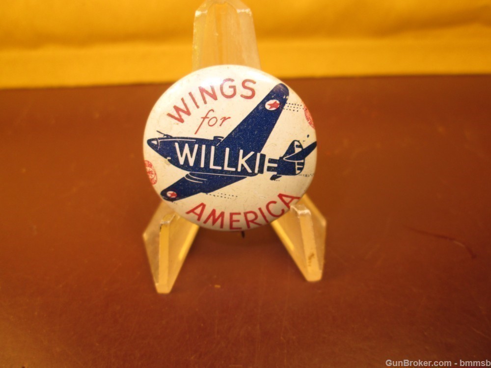 U.S. 1940 Presidential Election Pin, WINGS FOR AMERICA WILLKIE-img-0