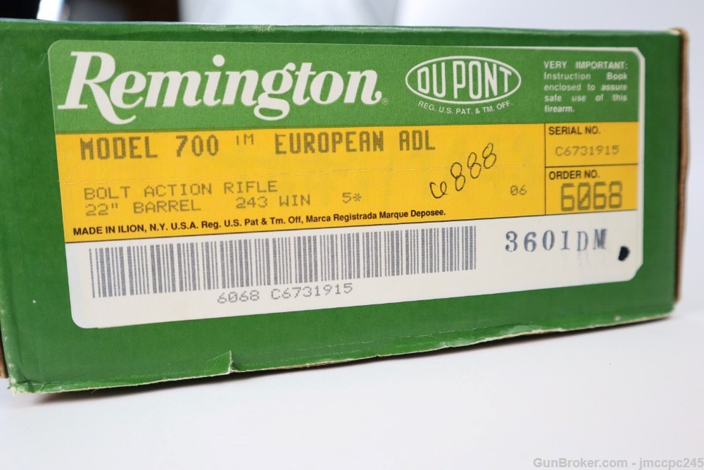 Rare Like New Remington 700 European 243 Win Bolt Action Rifle W/ Box 22" -img-3