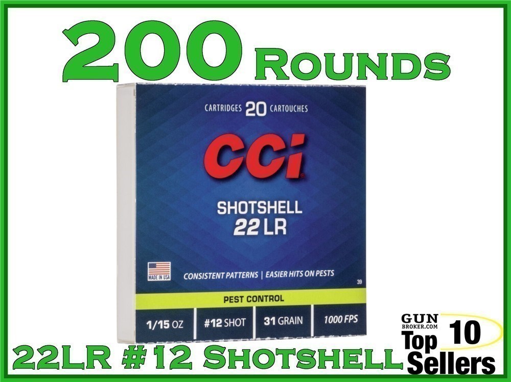 CCI 22LR Shotshell 200rd case 31gr 22lr Rat Shot Snake Shot 22 LR Ammo-22LR-img-0