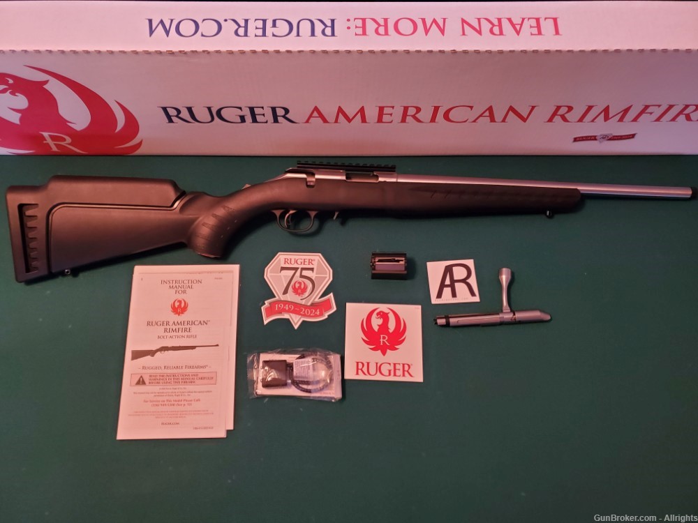 Ruger American 17 HMR 18" 9-RD Bolt Action Rifle UPC 736676083534-img-0