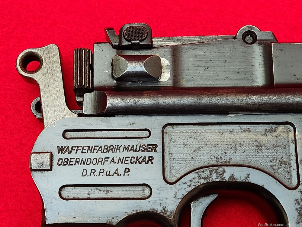 Mauser C96 Broomhandle 7.63x25mm semi auto pistol (USED)-img-9
