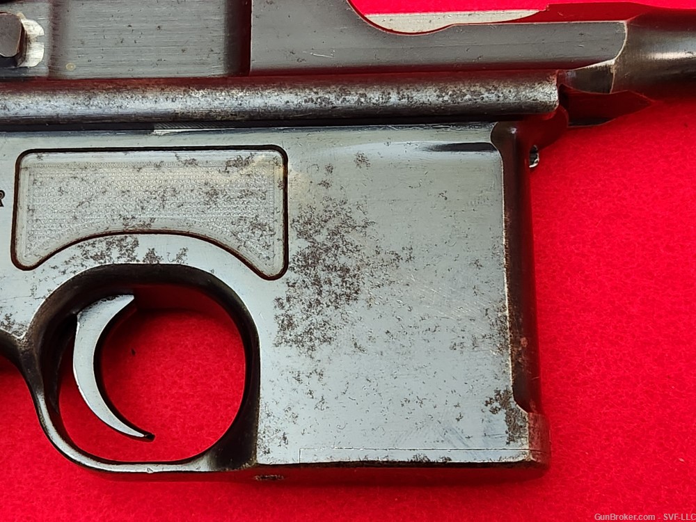 Mauser C96 Broomhandle 7.63x25mm semi auto pistol (USED)-img-8