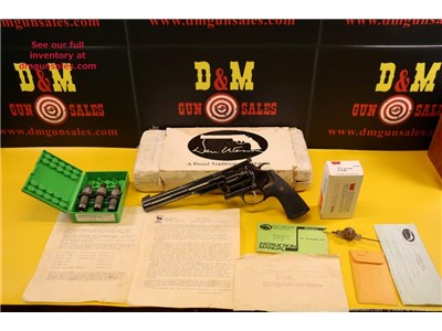 DAN WESSON .375 SUPER MAG WITH BRASS AND RELOADING DIES (COLLECTORS DREAM) 