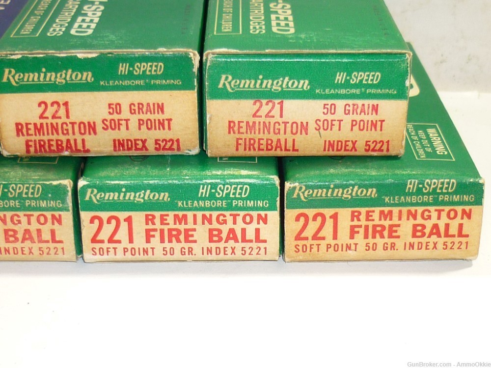 20rd - 221 Rem Fireball - Vintage Ammo - 221 Remington Fire Ball-img-3