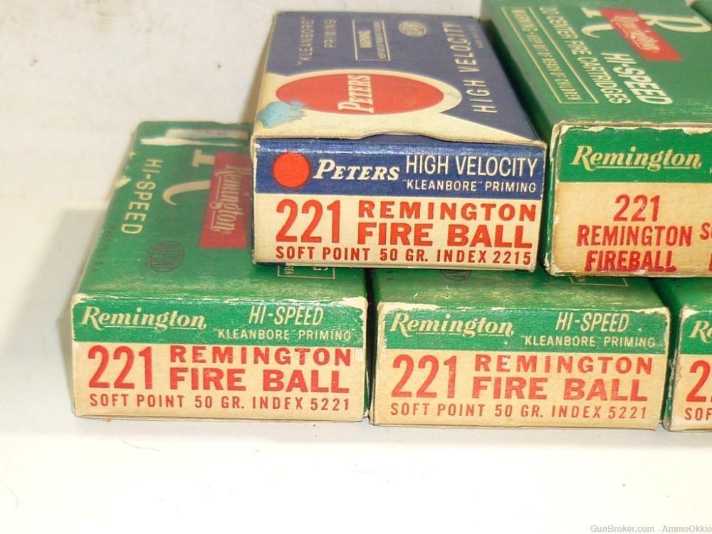 20rd - 221 Rem Fireball - Vintage Ammo - 221 Remington Fire Ball-img-2