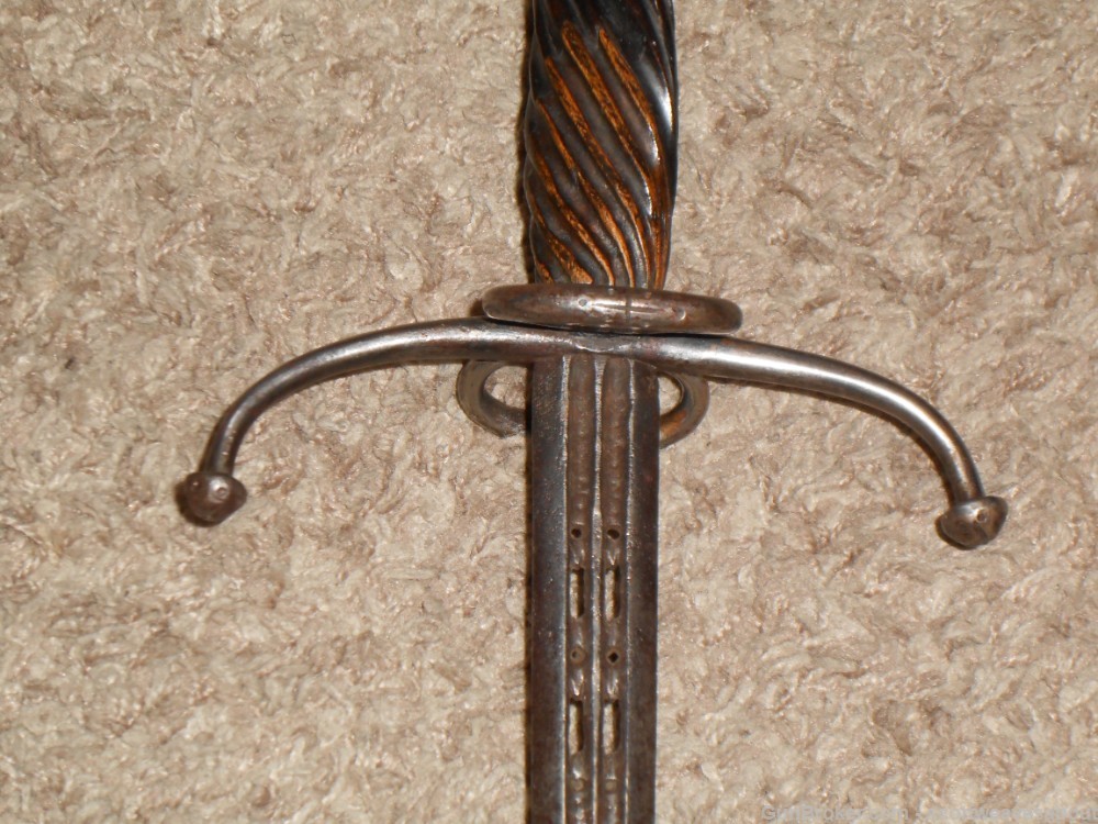 Antique 16TH Century European Let Hand Parrying Dagger Maine Gauche Knife-img-16