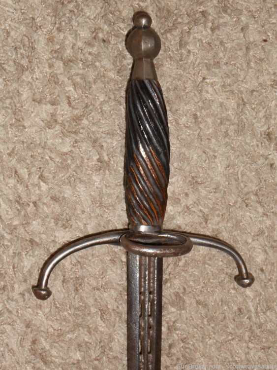 Antique 16TH Century European Let Hand Parrying Dagger Maine Gauche Knife-img-1