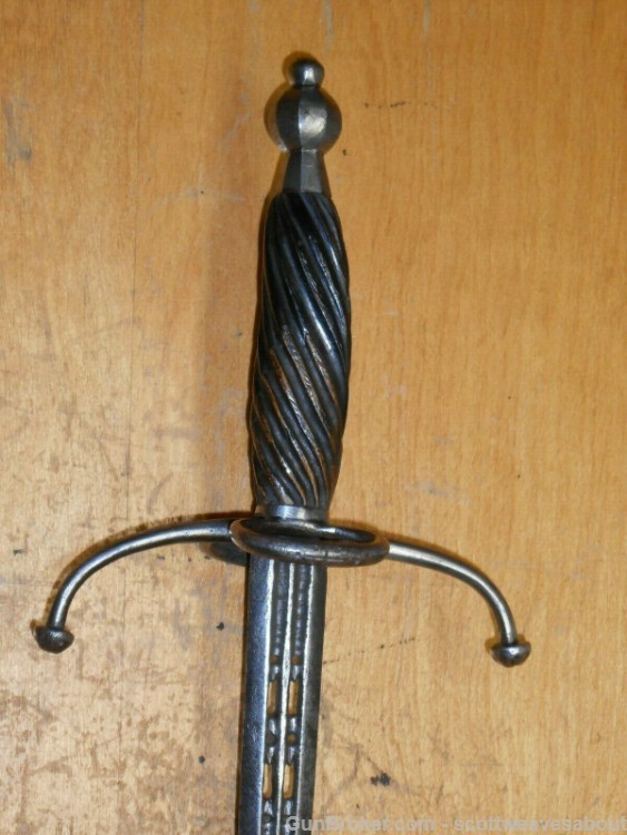 Antique 16TH Century European Let Hand Parrying Dagger Maine Gauche Knife-img-33