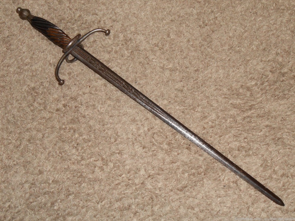 Antique 16TH Century European Let Hand Parrying Dagger Maine Gauche Knife-img-0