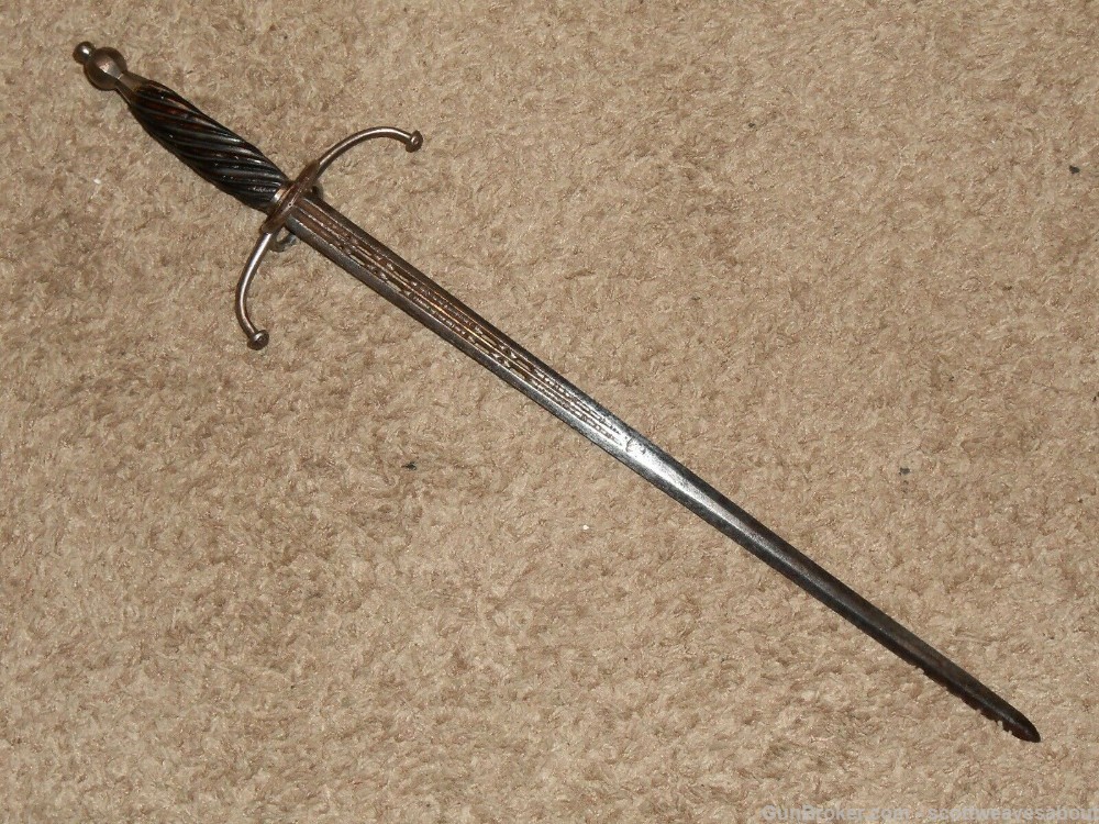 Antique 16TH Century European Let Hand Parrying Dagger Maine Gauche Knife-img-32