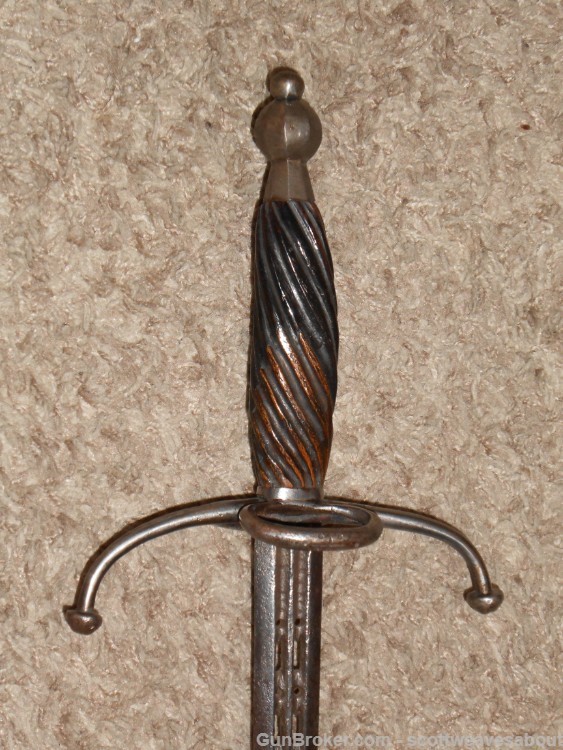 Antique 16TH Century European Let Hand Parrying Dagger Maine Gauche Knife-img-12