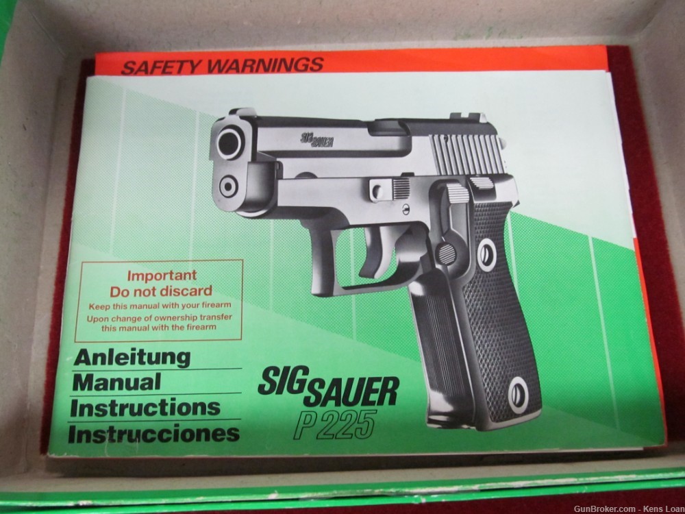 SCARCE 1988 Sig Sauer P225 West German "Jh" Code 9mm BOXED-img-12