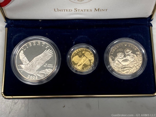 2008 United States Mint Bald Eagle Gold And Silver Proof Set-img-1