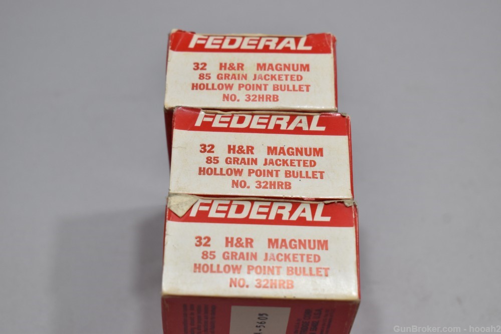 3 Boxes 133 Rds & 10 Fired Cases Federal 32 H&R Magnum Mag 85 G JHP-img-2