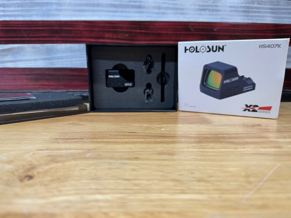 Holosun HS407K X2 Black Anodized 0.58 x 0.77 2 MOA Red Dot-img-0
