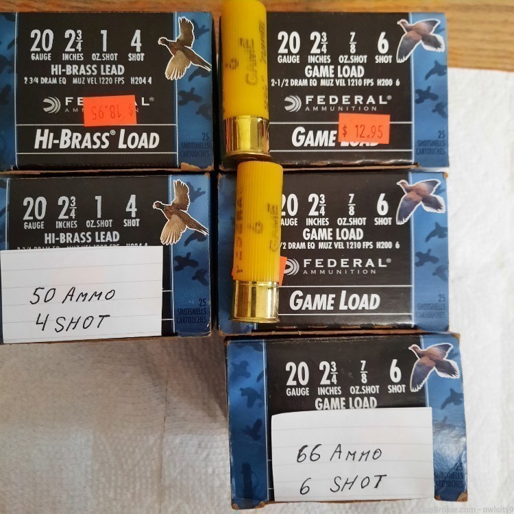  20 Gauge Federal 2 3/4"  Shotshells 116 ammo-img-1