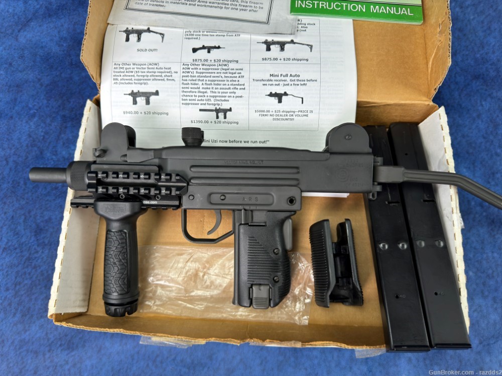 Excellent Transferable Group Vector Mini Uzi HR4332 in box 9mm EFILE READY-img-6