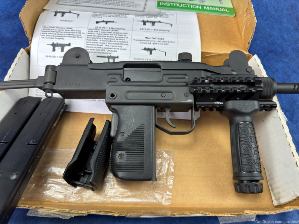 Excellent Transferable Group Vector Mini Uzi HR4332 in box 9mm EFILE READY-img-11