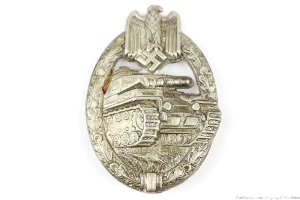WW2 German Panzer Assault Badge. Tank Unit Medal Award / Pin - Repro-img-0