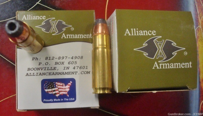 100 ALLIANCE ARMAMENT 460 Alliance 300 gr JHP Wildcat Ammunition AK460-img-1