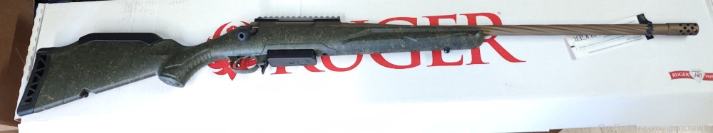 Ruger 46932 American Gen II 7mm-08 Green Splatter Burnt Bronze 22" Layaway-img-1