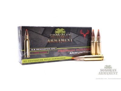 Sonoran Armament 6.8 Remington SPC 110gr Hornady V-Max  100 Rounds