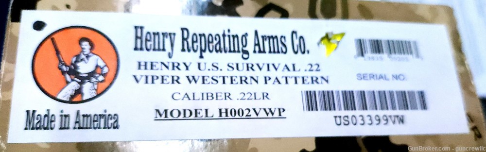 Henry H002VWP AR-7 Survival Rifle Viper Western Camo AR7 22LR 22 LR Layaway-img-10