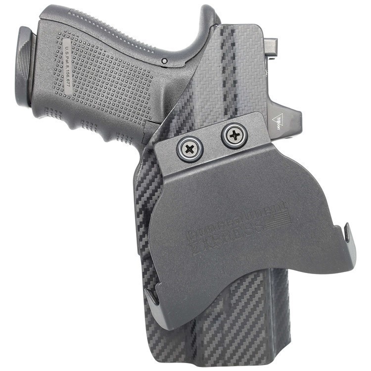 Paddle Holster fits: Glock 19 19X 23 32 45 (Optic Ready) Black / Right Hand-img-1