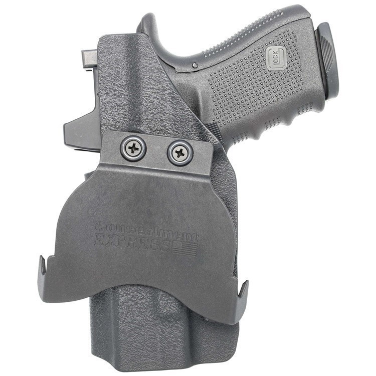 Paddle Holster fits: Glock 19 19X 23 32 45 (Optic Ready) Black / Right Hand-img-0