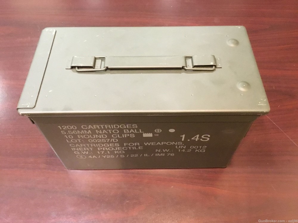 PENNY AUCTION 1200 ROUNDS 5.56 NATO BALL AMMO 120-10 ROUND CLIPS-img-2
