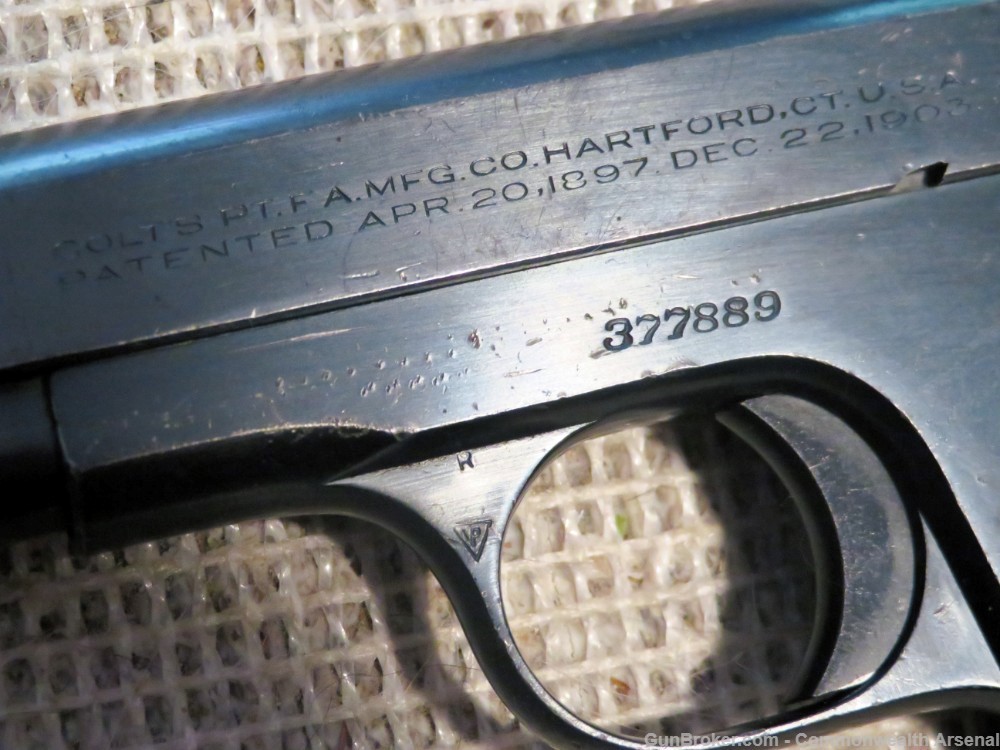 Rare Colt M-1903 Pocket Hammerless Pistol British RIC Contract .32 1921-img-15