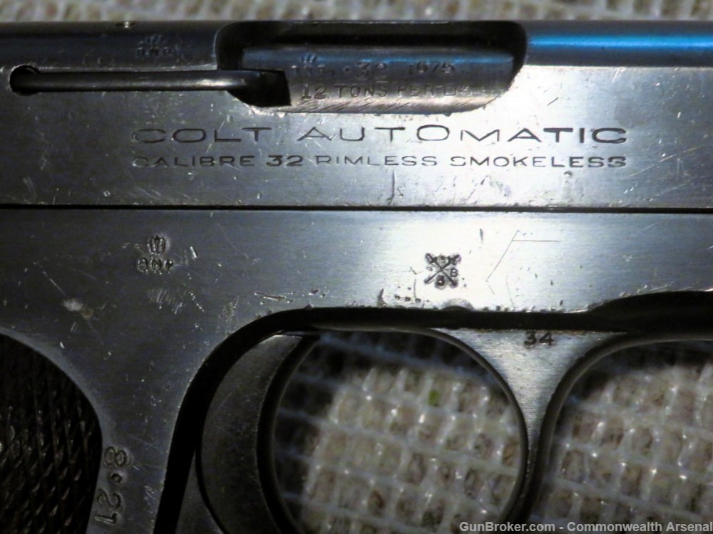 Rare Colt M-1903 Pocket Hammerless Pistol British RIC Contract .32 1921-img-7