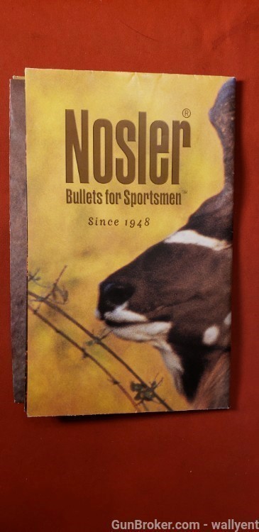 Nosler Bullet Chart for Sportsman Fold-Out Reloading  Information Brass -img-0